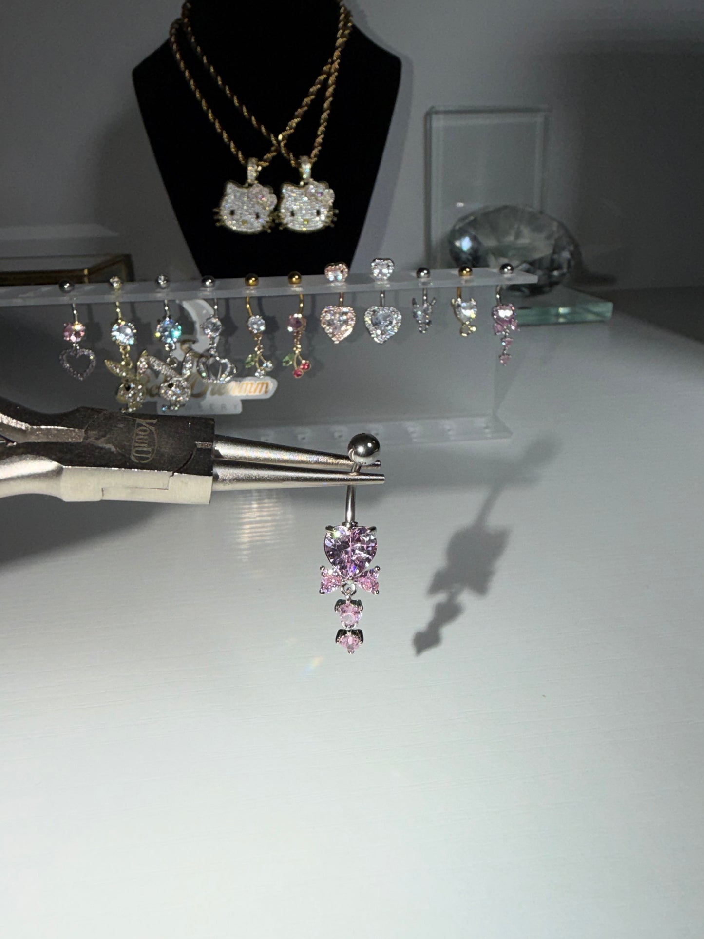 Dangly Heart Belly Ring