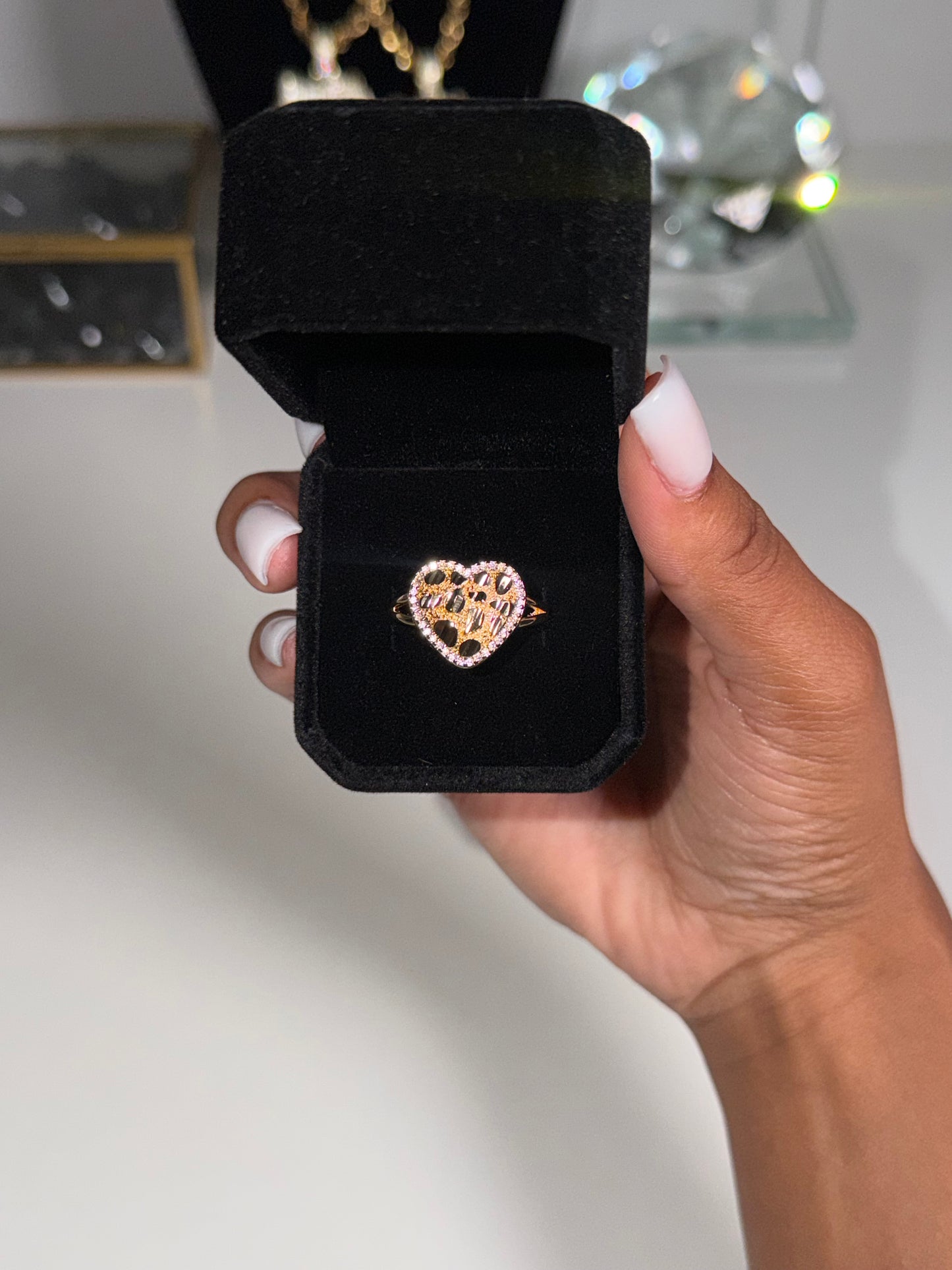 Icy Heart Nugget Ring