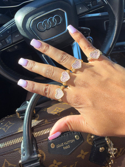 Bust down Heart Ring