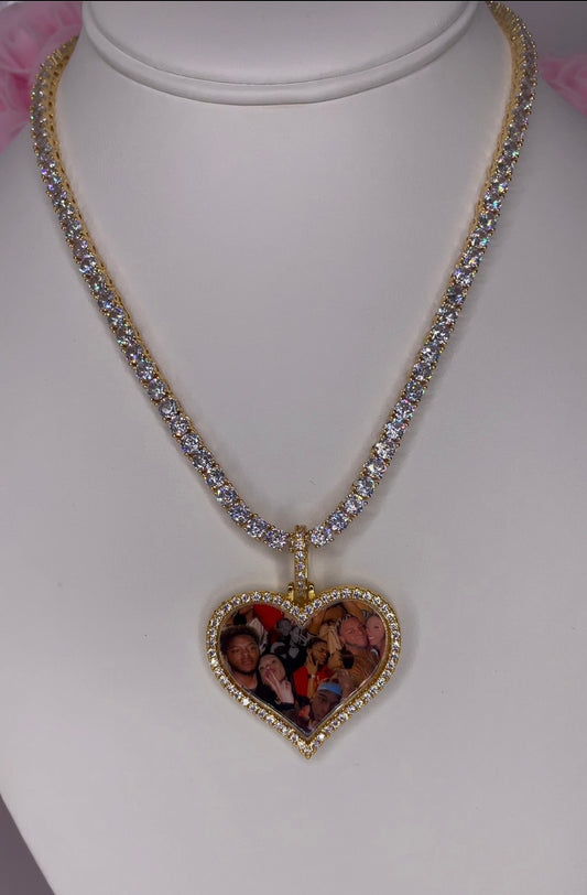 My Heart Memory Custom Photo Necklace