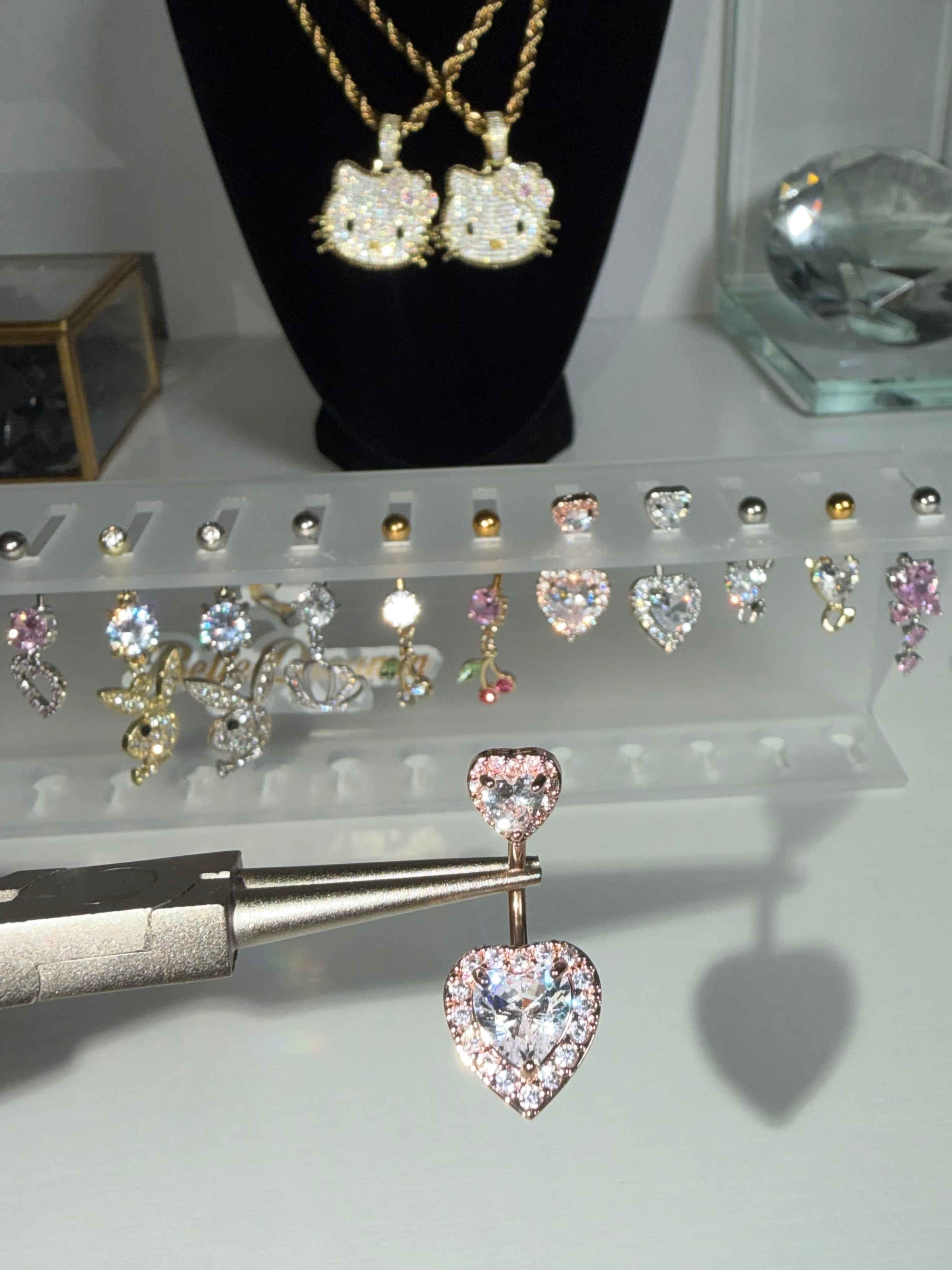 Double Heart Belly Ring