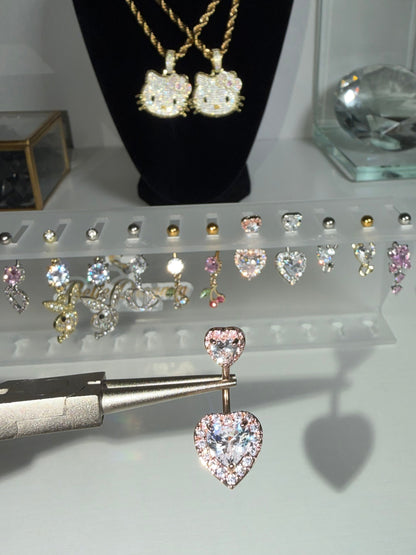 Double Heart Belly Ring