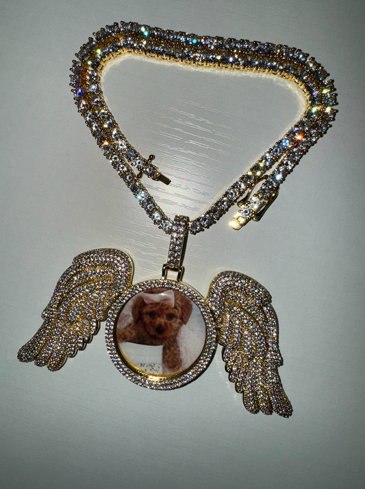 Angel Wing Photo Necklace